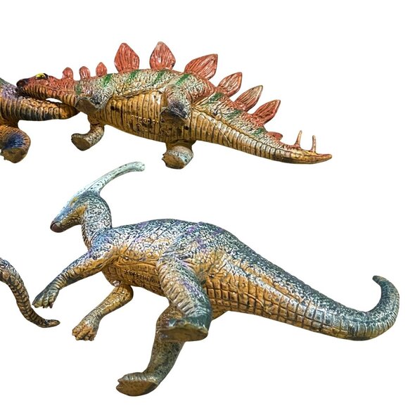 Vintage AAA Dinosaur 7" Lot of 4 PVC Animals Homeschool Science Kids Toy Display - Picture 6 of 6